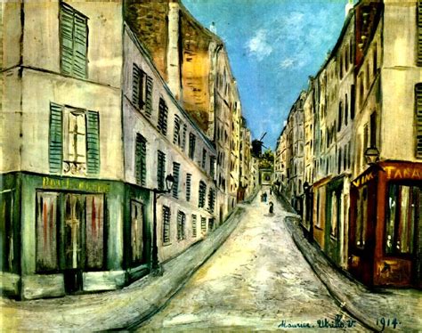 Rue Tholozé Maurice Utrillo Montmartre Paris Painting Paris