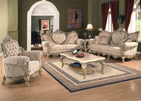 Kalonice Luxury Victorian Formal Living Room Furniture Set