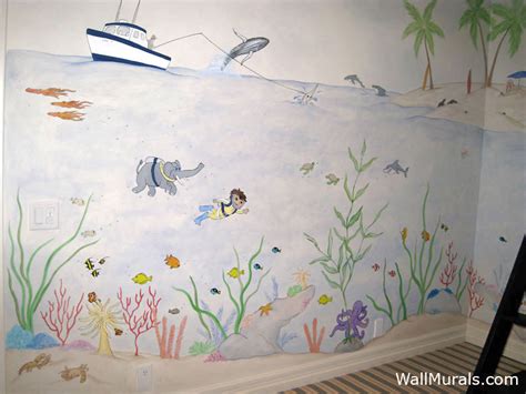 Ocean Wall Murals Beach Theme Underwater Wall Murals By Colettewall Murals By Colette Page