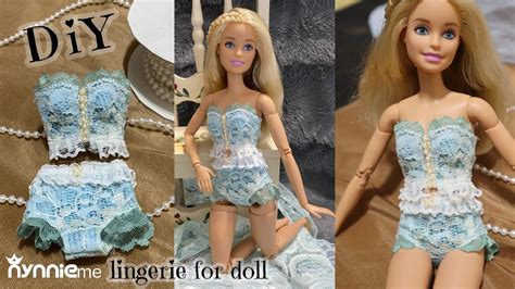 Diy How To Make Underwear Set For Barbie Doll Nynnie Me Youtube