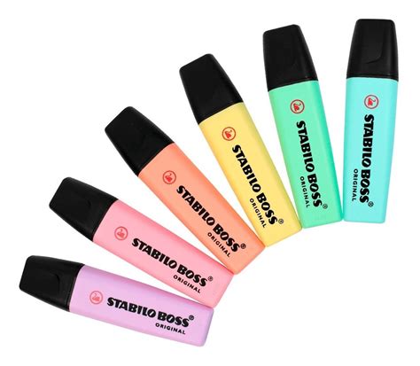 Perfil oficial de marca en instagram. Caneta Marca Texto Stabilo Boss Pastel Kit 6 Cores - R$ 54 ...
