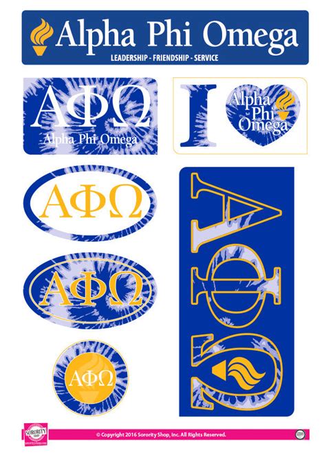 Alpha Phi Omega Jumbo Letter Decals Sororityshop