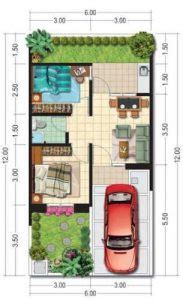 69 desain rumah minimalis ukuran 6x12 | desain rumah. 6 Denah rumah minimalis pada lahan 6 x 12 - Rumah Desain 2000