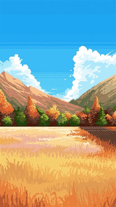 8 Bit Pixel Art Landscape