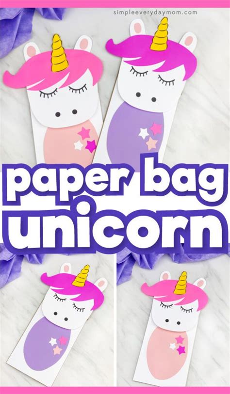 Unicorn Paper Bag Puppet Craft Paper Bag Puppets Paper Bag Crafts