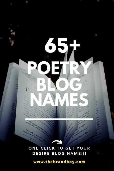 510 Wonderful Poetry Blog And Page Names You Can Use Creative Blog