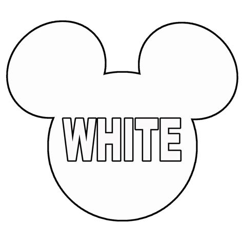 Provided That Mickey Mouse Template Ears Printable Coloring Pages