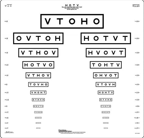 Hotv 3 Meter 10 Ft Etdrs Precision Vision