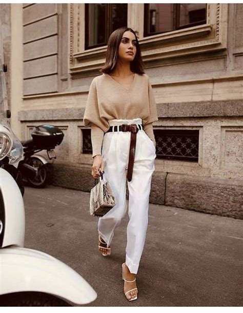 White Slouchy Jeans Como Combinar Pantalon Blanco Combinar Pantalon