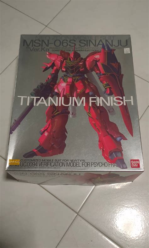 Gundam Uc Mg Sinanju Ver Ka Titanium Finish Hobbies Toys Toys Games On Carousell