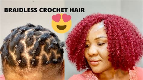 Braidless Crochet Braids With Rubber Bands Tutorial Youtube