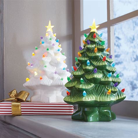 Pre Lit Nostalgic Porcelain Christmas Tree Plus Size Christmas