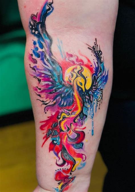 Watercolor Phoenix Tattoo Get An Inkget An Ink