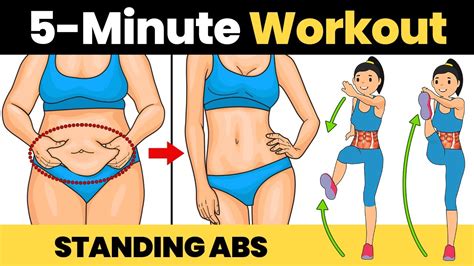 Best Minute STANDING ABS Workout Lose Your Fupa And Love Handles In Week YouTube