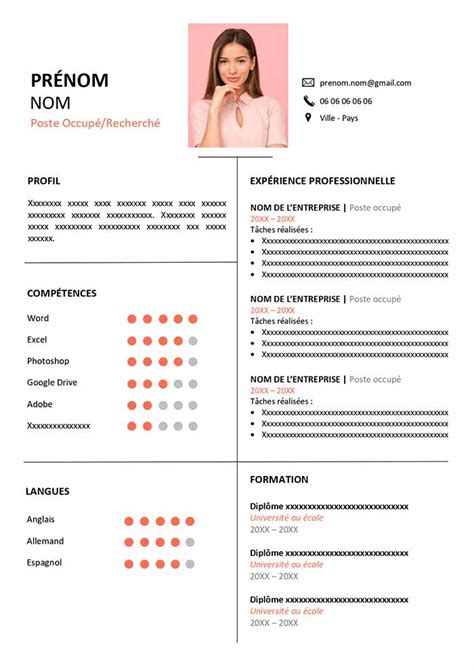 Téléchargez nos modèles de cv ! Cv A Telecharger Word Gratuit