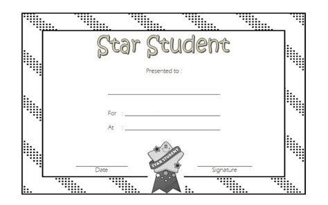 Star Student Certificate Template 5 Paddle Templates