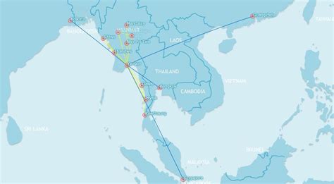 International Malaysia Airlines Route Map Comfort Convenience And A