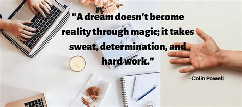 Famous Quote: A dream doesn't become reality through magic; it takes