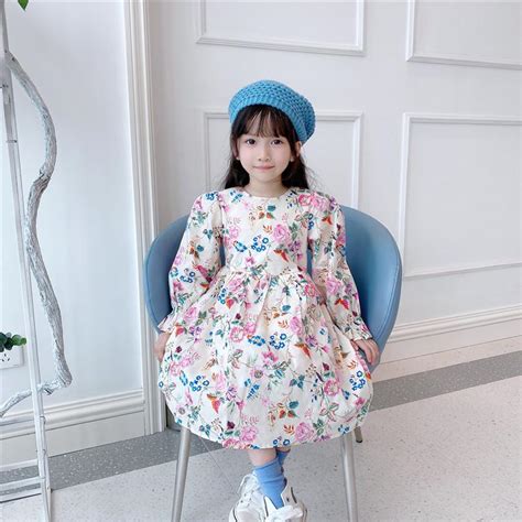 Buy Girls Dress New Spring And Autumn Long Sleeved Flower Princess