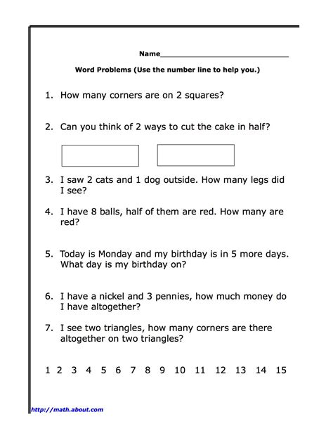 First Grade Math Word Problems