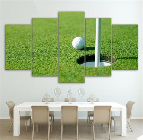 Golf Course 10 Sport 5 Panel Canvas Art Wall Decor Canvas Storm