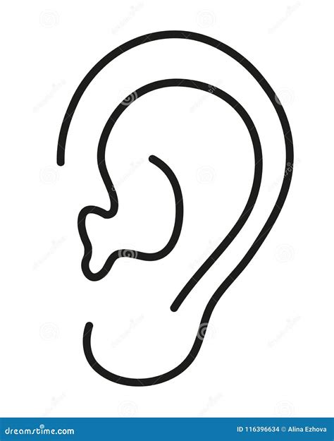 Figure Of The Left Ear Stock Vector Illustration Of Figure 116396634