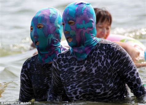 Meet The Face Kini The Latest Craze To Hit Chinas Beaches As Bathers