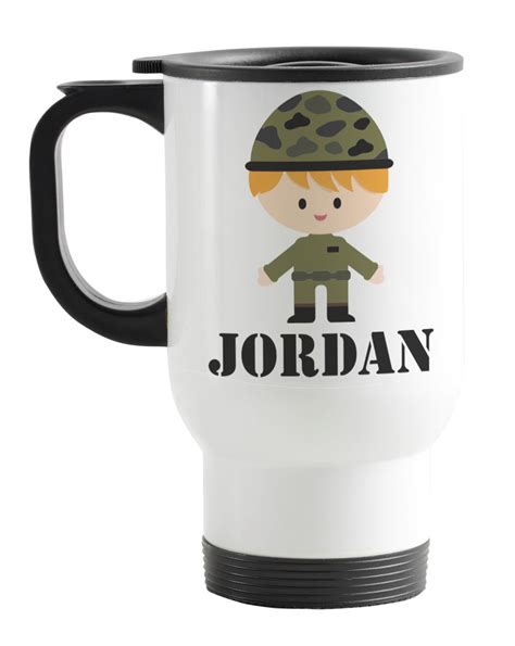 Green Camo Stainless Steel Travel Mug With Handle Youcustomizeit