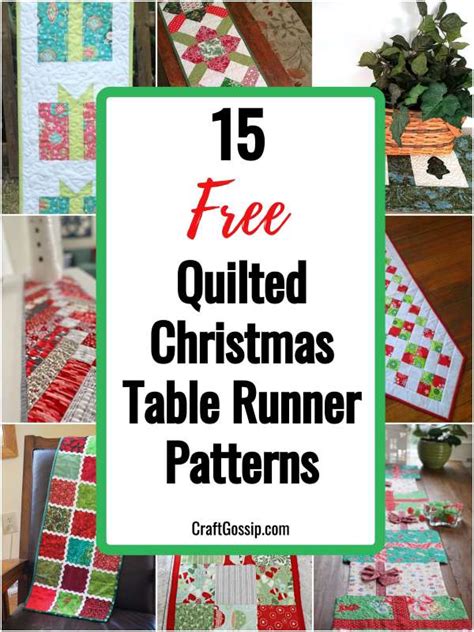 15 Free Quilted Christmas Table Runner Patterns Quilting