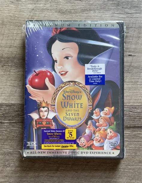 2001 Disney Snow White And The Seven Dwarfs 2 Discs Set Dvd Platinum