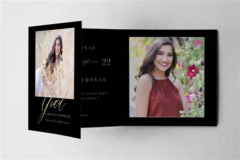 Trifold Graduation Announcement Psd Card Templates ~ Creative Market