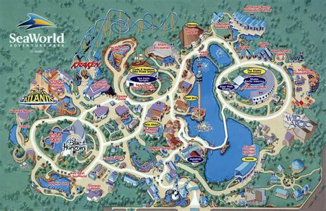 Theme Park Map Sea World Orlando Parks