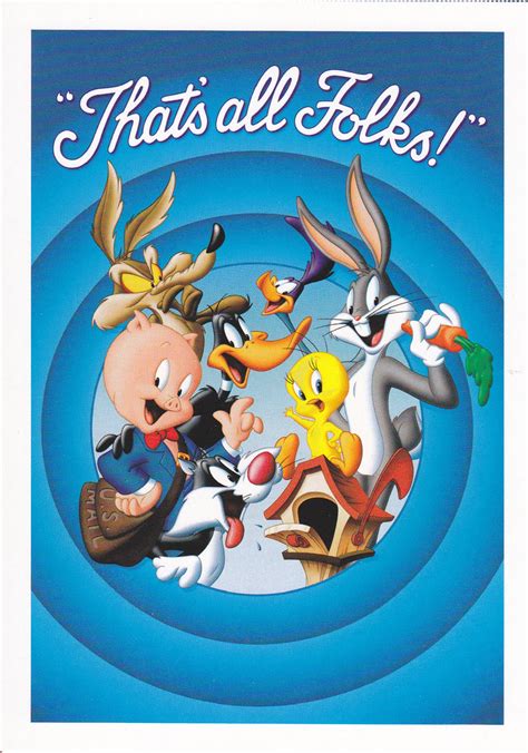 usps looney tunes that s all folks postcard the 2001 th… flickr