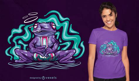 Psychedelic Frog Animal T Shirt Design Vector Download