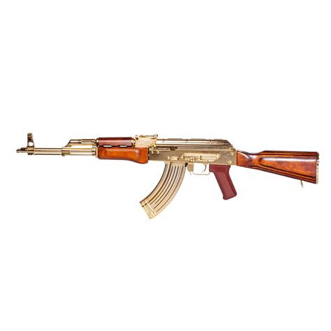 Gandg Limited Edition Gold Plated Ak47 Gkm Ebb Rifle W Real Wood
