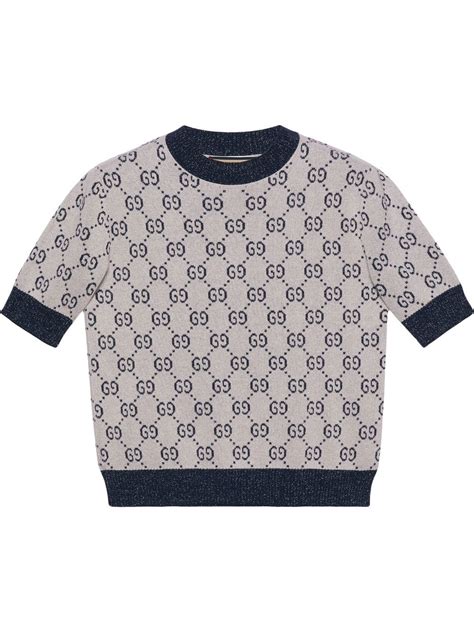 Gucci Gg Monogram Knitted Top Farfetch