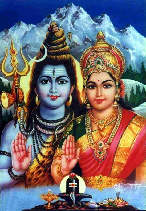 Hindu Gods Shiva And Parvati
