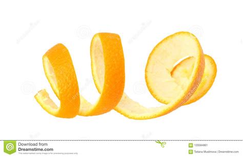 Orange Peel Isolated On White Background Stock Image Image Of Object