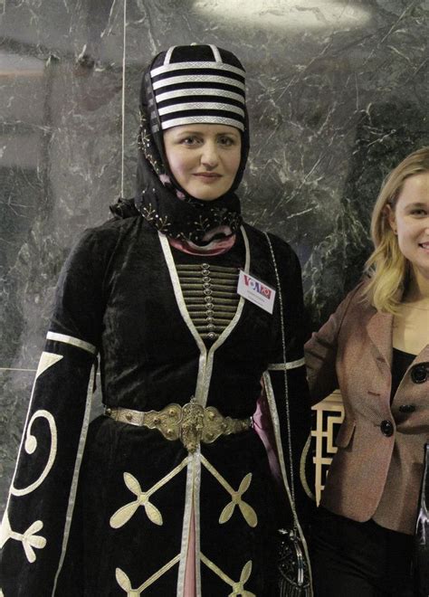 Circassian Woman In Traditional Dress Circassia Cherkessia