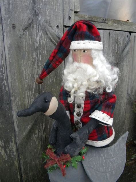 Primitive Folk Art Santa Father Christmas By Crowaboutprimitives 49