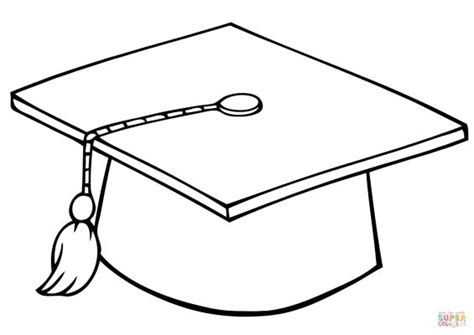 Printable Graduation Cap Coloring Pages