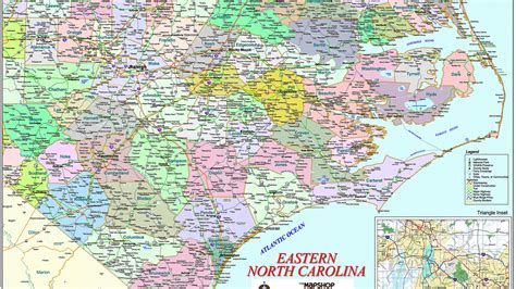 Map Of Southeastern North Carolina World Map