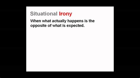What Is Irony Three Types Of Irony Lesson Youtube