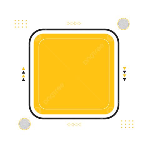 Cuadro De Texto Amarillo Etiqueta Vector Diseño De Formas Geométricas