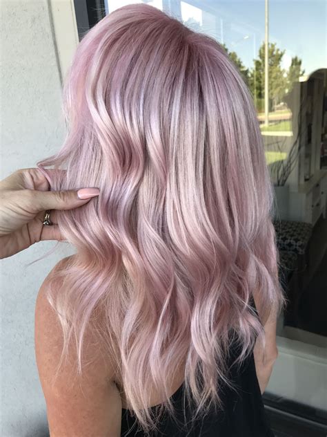 Pastel Pink Hair By Kathy Nunez Hair Color Pastel Balayage Hair Pink Blonde Hair