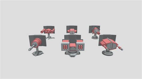 Free Turret Low Poly Download Free 3d Model By Graphorigin