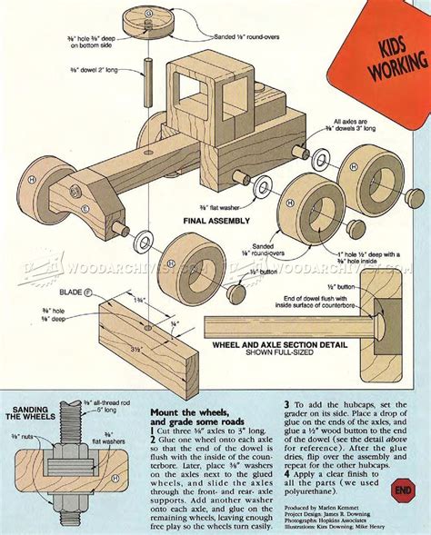 Road Grader Wooden Toy Plans • Woodarchivist