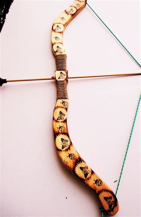 75 Cm Wooden Bow For Children From 6 Years Old 5 Arrows And 1 Paper