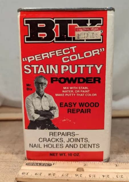 Bix Stain Putty Powder 10 Oz Can Vintage Advertising Collectibles