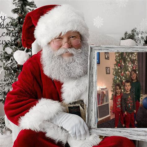 Santa Photo Template For Photoshop And Canva Holding Portrait Frame